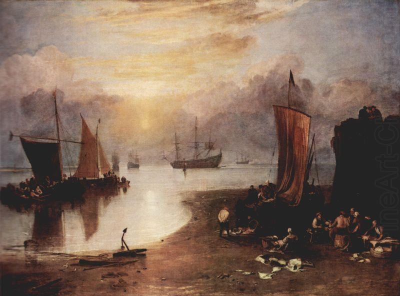 Joseph Mallord William Turner Fishermen Cleaning and Selling Fish china oil painting image
